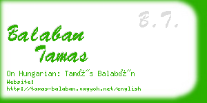 balaban tamas business card